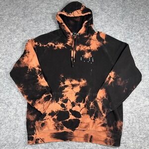 Zhu Merch Dreamland 2021 Tour Hoodie Black Orange Bleach Dye Mens Medium